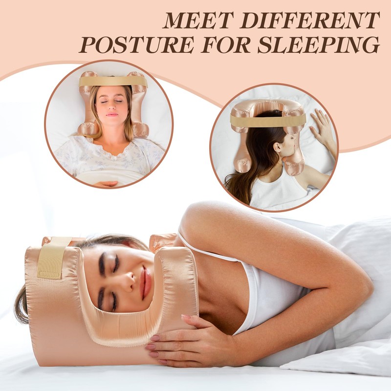 SAGUD Memory Foam Face Pillow for Side Sleeper Anti-Wrinkle Massage