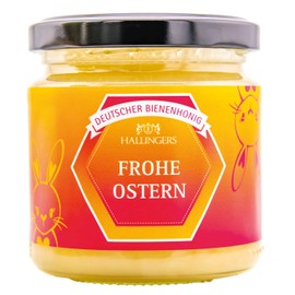 Hallingers Easter Honey Spring Blossom - Easter Gifts for Easter Baskets for Easter, German Bee Honey - for Easter (Glass) - Easter Gifts Easter Basket Easter Eggs & Easter Decoration |