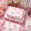 JarThenaAMCS Pink Bow Wrapping Paper -Mini Roll- 17In x 32.8Ft