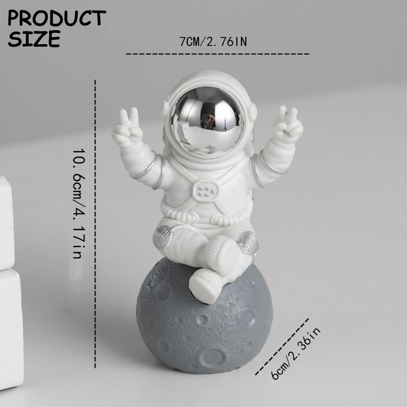 Cute Small Astronaut Figurines,Spaceman Statue Decor for Living Room Bedroom