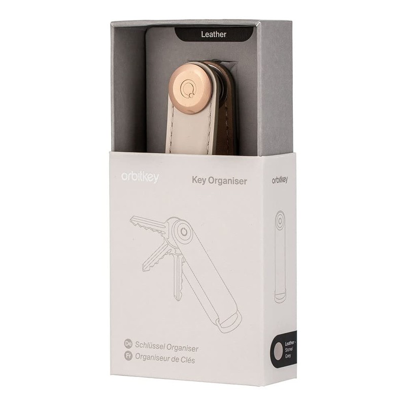 Orbitkey SFLO-2-OVOVBK Key Holder, Leather, Key Case, Key Cover, Key