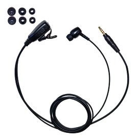 BLUE CENTURY Specific Small Power Transceiver [BC-20 Chanty/BC-21 (VOX Not Available)] Compatible [In-Ear Earphones Type] Clip Microphone with Earphones (Earphone Microphone) Comes with 3 Sizes S/M/L