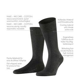 FALKE Men's Cool 24/7 Socks Breathable Sustainable Organic Cotton Comfortable Foot Climate Cooling Climate Active Sole Fine Flat Seam for Pressure-free Toe for Business Everyday Use 1 Pair, Blue