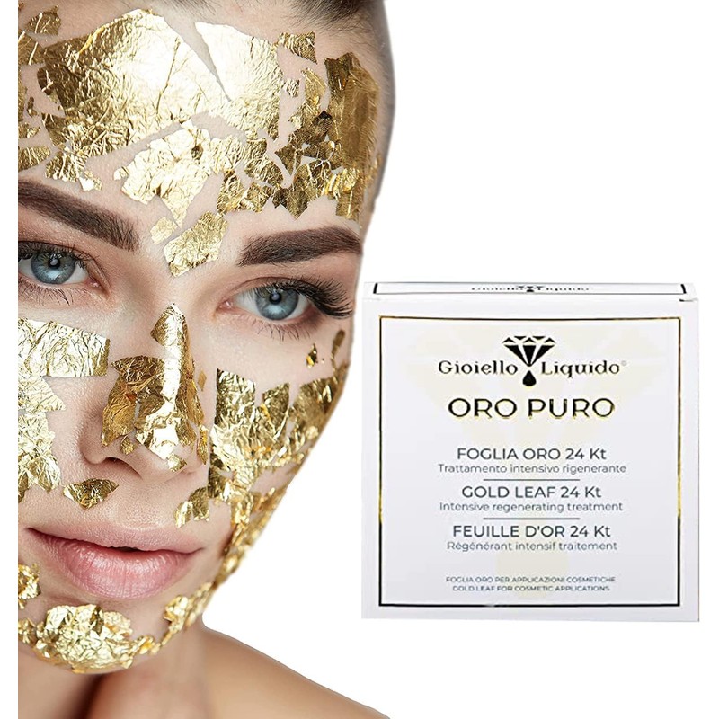 Certified Pure Gold Instant Lifting Effect Face 24K Gold Leaf