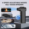 Elektrische Staubgebläse Druckluftspray, 4-Gang 130000 U/min Akku Gebläse, PC Reinigungsset,