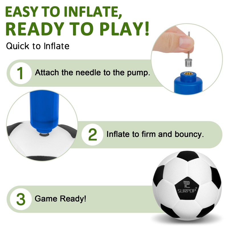 Surpop Silent Indoor Soccer Ball Size 5 for Kids, Quiet