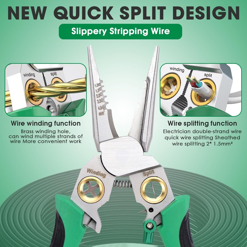 NCTNCX Wire Stripper, Multi-Purpose Wire Stripper with Current Measurement Function,