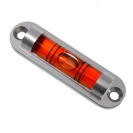 Aluminum alloy high-precision 180 degree adjustable level ruler, small level 60 * 25 * 13 with mounting holes (Silver red)