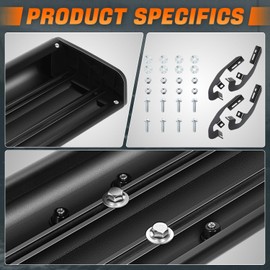 CAAP DRIVEN 6 in. Wide Aluminum Running Boards Compatible with 19-24 Chevy/GMC Silverado Sierra 1500 2500HD 3500HD Standard Cab CAAP-STEPS0008-A