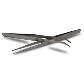2 Piece Nickel Plated Steel Tweezers | Straight & Bent Tip (ToolUSA: KIT-S8528)