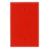 Leviton 1-Gang Blank Wallplate, Midway Size, PJ13-R, Red