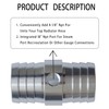 1-1/4" Radiator Hose Barb Coupler with 1/8" NPT Steam Port