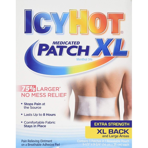Icy Hot Medicated Patch XL, Box of 3 Patches - 17141