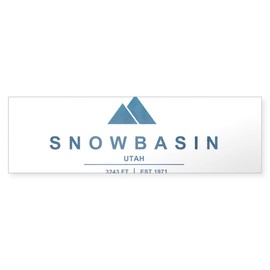CafePress Snowbasin Ski Resort Utah Bumper Sticker 10"x3" Rectangle Bumper Sticker Car Decal (10 pack)