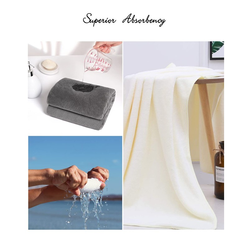 Lumimi Towels 2 Piece Very Soft Microfiber Bath Towel Set