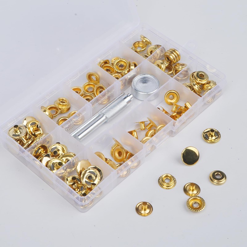 Luabue Press Stud Set Metal Press Studs Clothing Snaps Button