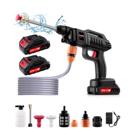 Sararoom 1500W Cordless Pressure Washer, 21V Portable Pressure Washer with 2 x 2.0Ah Rechargeable Battery, 870PSI High Pressure Washers Kit for Car Floor Garden Cleaning & Watering