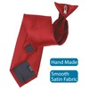 boxed-gifts Clip on Ties for Men - Premium Red Solid