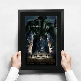 HWC Trading A3 FR Der unglaubliche Hulk Edward Norton und Tim Roth Geschenke Printed Poster Autogramm Bild für Film-Memorabilia Fans - A3 Eingerahmt