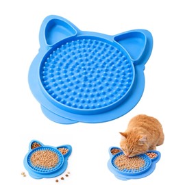 Genérico Plato Tapete Slow Feeder para Gato de Silicona Antideslizante, Comedero Interactivo Anti Ansiedad, Alimentación Lenta para Gatos y Perros