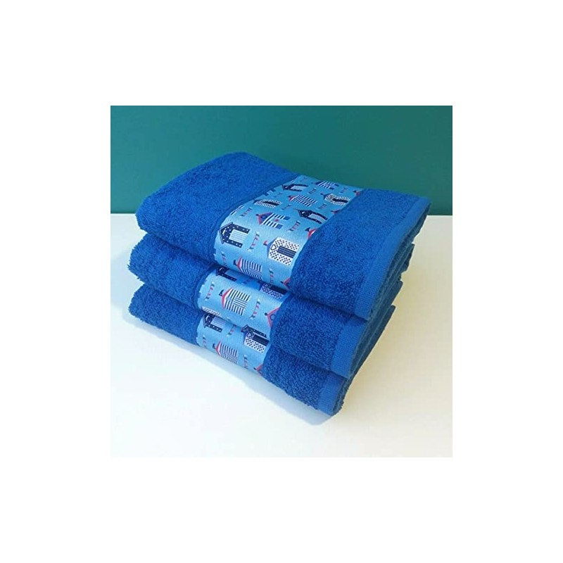 100% Cotton Tea Towels Waffle Embroidered Seaside Cooks Cloth 3