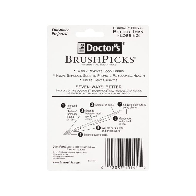 Doctors Brush Picks 275 Count (6 Pack)