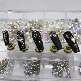 Luxury Nail Art Kit with Picker Tool #1 - Special + Round AB