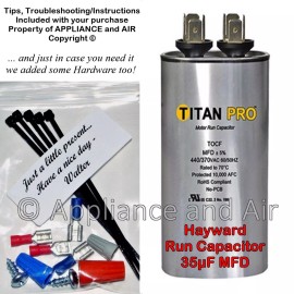 Hayward Pump RUN Capacitor 370-440V US Heavy Duty outdoor use, SHIPS TODAY!