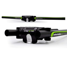 UPANBIKE Bicycle Handlebar Foldable Aluminium Alloy Quick Release Foldable 31.8 mm/25.4 mm (Black + Green)