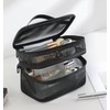 Clear Cosmetic Bag Double-Layer Makeup Bag, Large Capacity Portable mesh