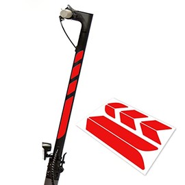 Handlebar Sticker Sheet Universal for E-Scooter Approx. 34-44 cm Long and 3 cm Wide (Red Reflective)