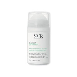 SVR Spirial Roll-On Antitranspirante para Axilas | Control de Sudoración hasta 48 Horas | Con Probióticos, Alantoína y Tierra de Diatomeas | Recargable | Piel Sensible | 50 ml