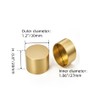 FarBoat 4pcs 1-inch Mini Gold Furniture Leg Bottom Cover Brass
