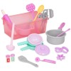 Battat 21 Piece Multicolor Pretend Play Cooking Set for Kids