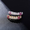 JINAO Gold Bottom 8 Teeth Grillz for Women 14K Gold