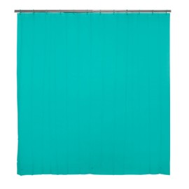 Kenney KN61748 Lightweight 3 Gauge Waterproof PEVA Shower Curtain Liner with Durable Eyelet Hang Holes, Weighted Magnetic Hem, and 12 Piece Plastic C-Ring Set for Bathroom, 70" W x 72" H, Turquoise