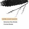 8 Packs Crochet Box Braids with Curly Ends Boho Braids