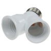 2-Way E27 Socket Y-Adapter Plastic 1x E27 to 2x E27