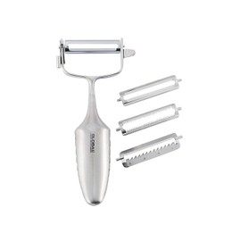 Global 3-Way Peeler with Interchangable Blades, Lightweight Japanese Stainless Steel, Razor-Sharp Edge, Made in Japan