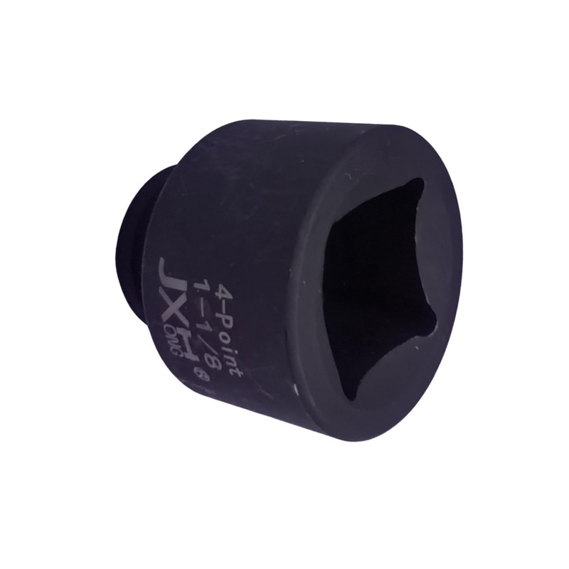 1/2" Drive 1-1/8" 4-Point Square Impact Socket, Heat Treated Cr-Mo