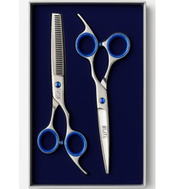 Salem’s Elite Professional Hair Cutting Scissors and Thinning Shears Set – 6.5” Stainless Steel Barber Haircut Kit for Men, Women, and Kids – Sharp Blades, Ergonomic Grip, Salon Quality Tools