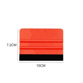 Ewrap Plastic Felt Edge Squeegee,10x7cm, Vinyl Applicator Wallpaper Smoother Window Tint Squeegee, 1Pcs, Red