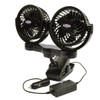 RoadPro RPSC8572 12-Volt Dual Fan with Mounting Clip, Black, 10X7X12