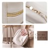 Elegante bolsa de cosméticos portátil para mujer con compartimentos, bolsa
