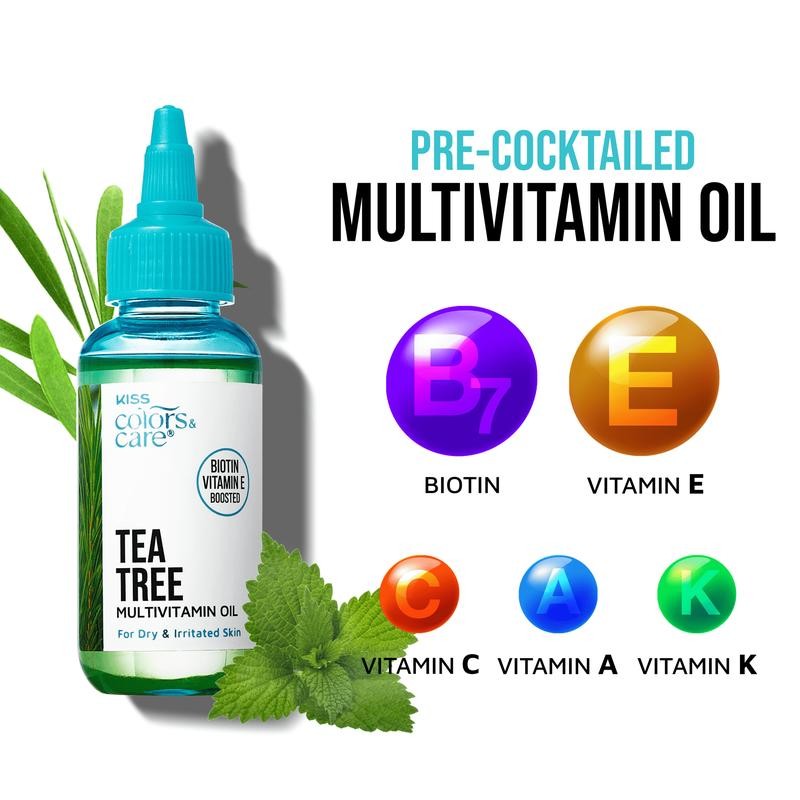 KISS Colors & Care Multivitamin Oil - Tea Tree