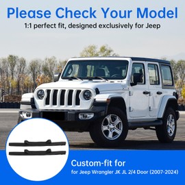 Zekrom Door Limiting Straps for Jeep Wrangler JK JL 2/4 Door 2007-2018 Interior Accessories Door Straps Heavy Duty Strong Door Limit Check Strap with Zipper