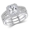 Newshe Jewellery Moissanite Wedding Sets for Women 925 Sterling Silver