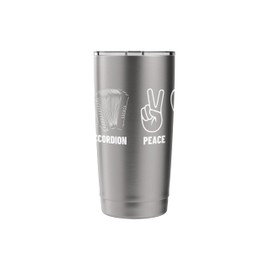 Accordionist Peace Love Accordion Men Women Accordion Player Stainless Steel Insulated Tumbler