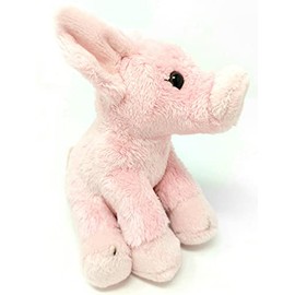 Cuddly Soft Toy Pink Pig from The Suma Collection by Ravensden. 15cm.