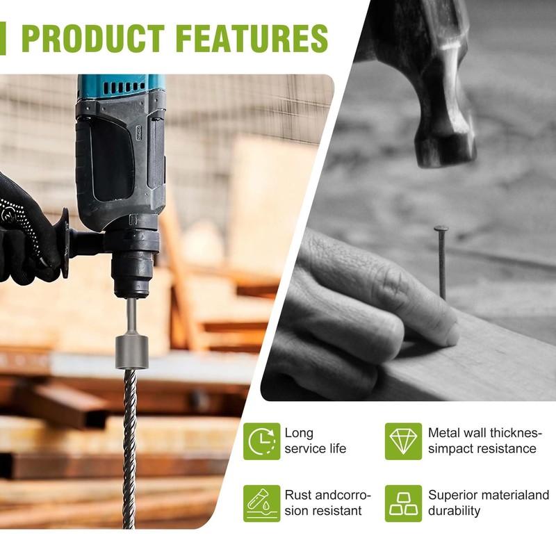 Werhoo SDS Max T-Post Driver and Hammer Drill Capability -
